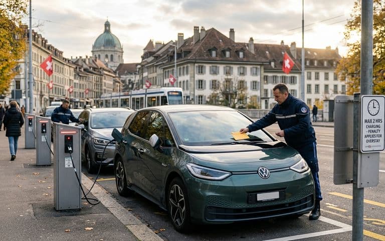 Bruxelles sanctionne les VE branchés trop longtemps, un modèle pour la Suisse